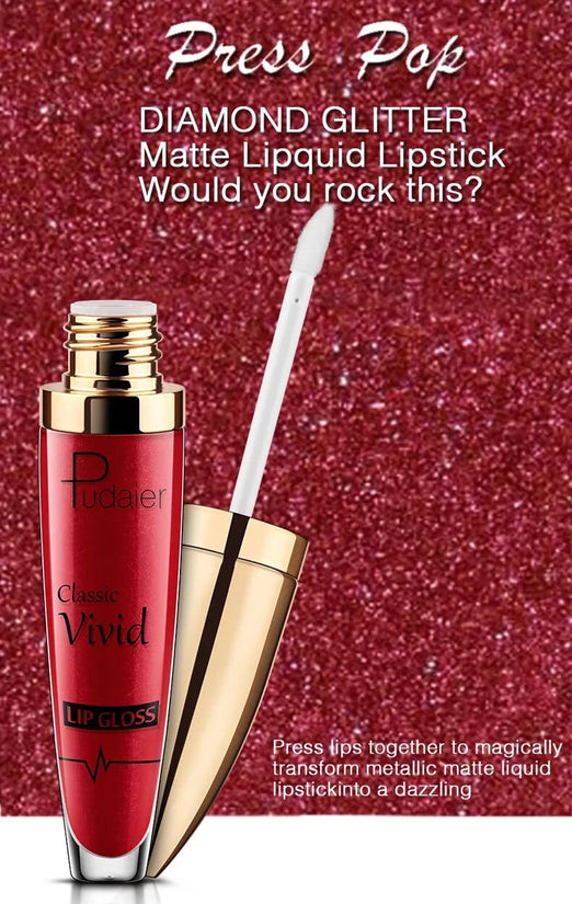 Marcy Matte Glitter Liquid Lip Gloss