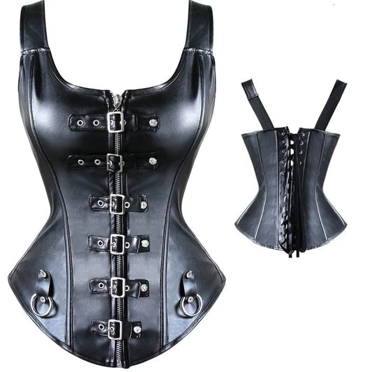 Dommie Leather Corset Top