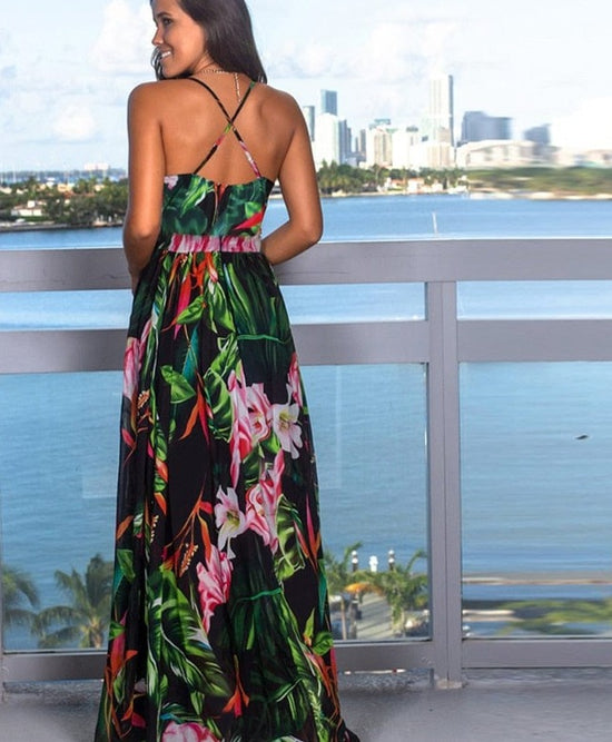 Tropical Bohemian Long Dress