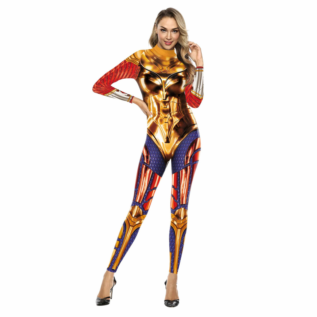 Superhero Printed Jumpsuit Costume