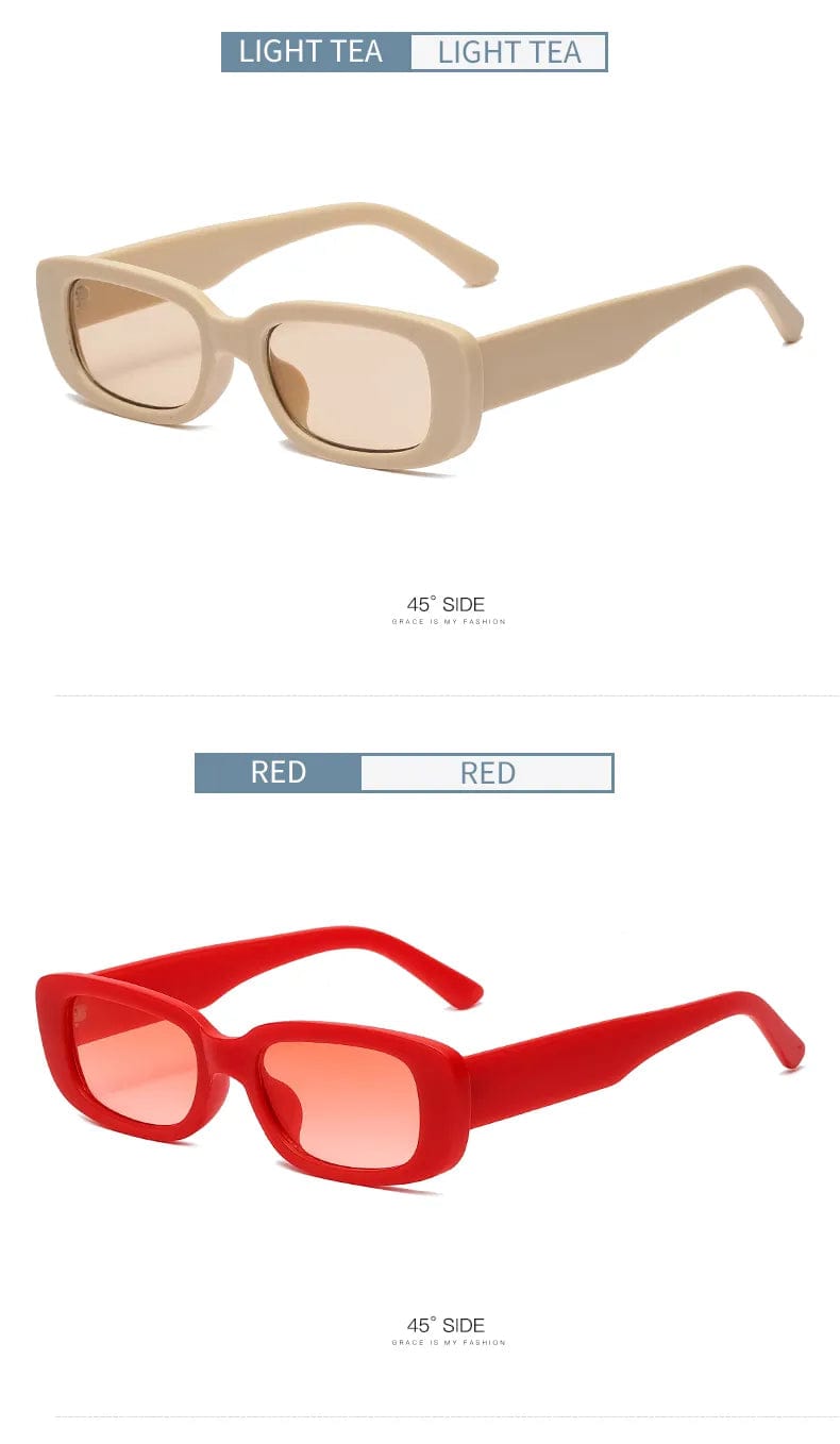 Candy Color Rectangle Sun Glasses
