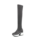 Cyber Over The Knee Stretch Boots