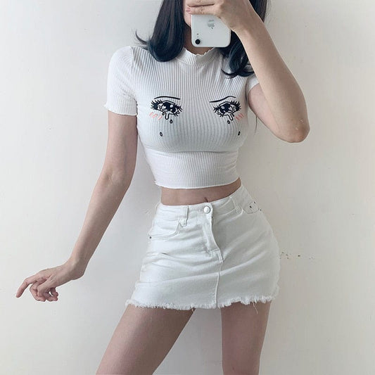 Tear Eyes Crop Top