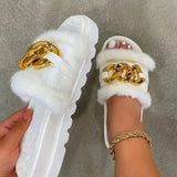 Plush Luxxe Chain Slippers