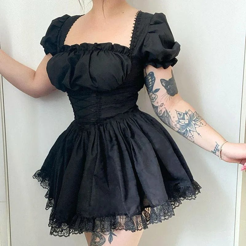 Nora Puff Sleeve Lace Dress
