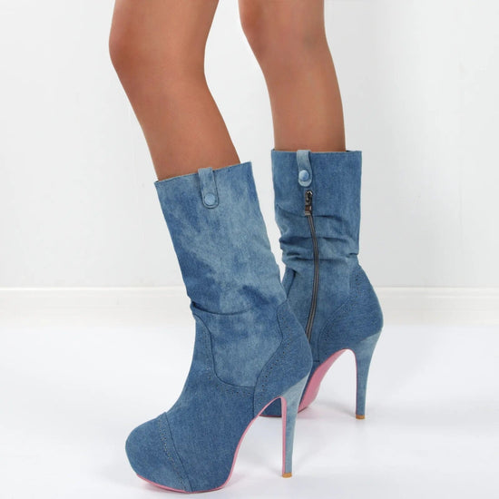 Samara Pink Sole Heel Boots