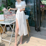 Elegant Amore Puff Sleeve Dress