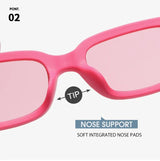 Candy Color Rectangle Sun Glasses