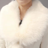 Farina Fur Collar Leather Coat