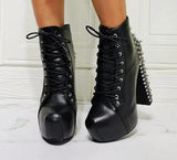 Luxury Edgy High Heel Boots