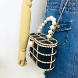 Diamond Caged Clutch Bag