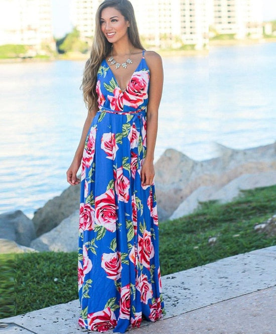 Tropical Bohemian Long Dress