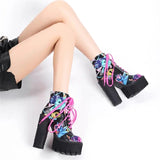 Tessa Unicorn Ankle Heel Boots