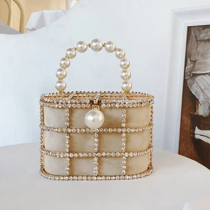 Diamond Caged Clutch Bag