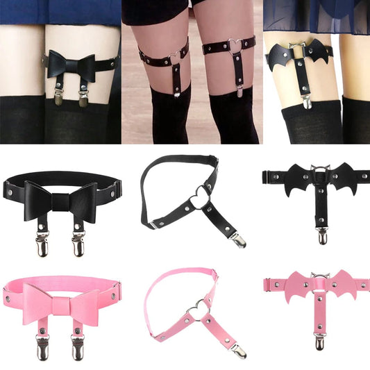 Ivy Leather Leg Garter Strap