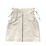 Kaia High Waist Genuine Leather Skirt