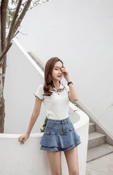 Harper Denim Mini Skirt