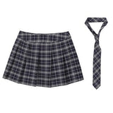 Fara Plaid Mini Skirt with Necktie Set