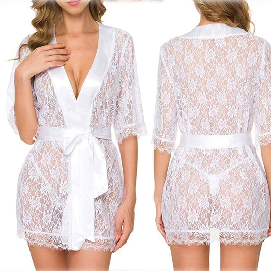 Jamie Lace Lingerie Robe