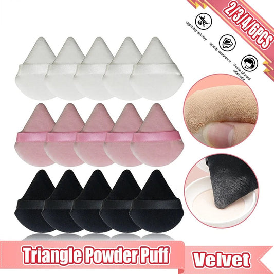 Raina Triangle Makeup Powder Puff Set