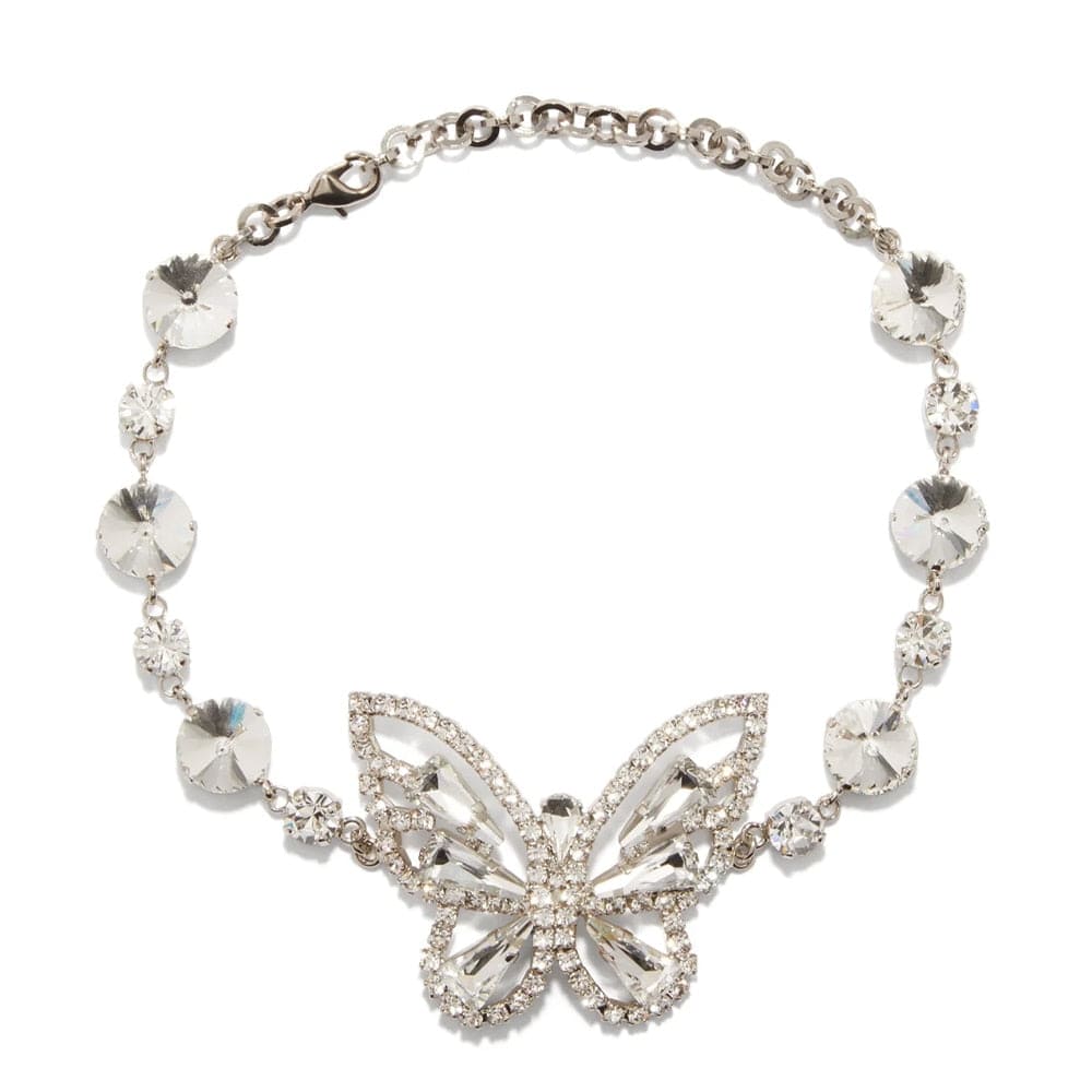 Luxxe Butterfly Crystal Necklace