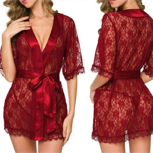 Jamie Lace Lingerie Robe