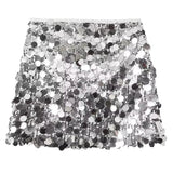 Laila Shiny Sequin High Waist Skirt