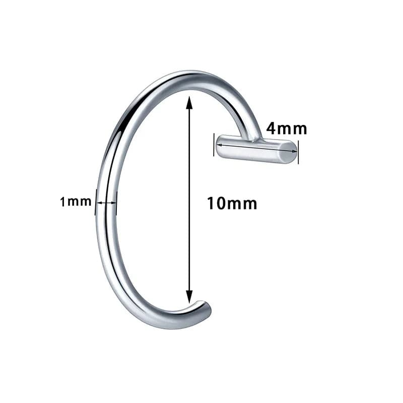 C Hoop Stainless Steel Ring (No Piercing Needed)