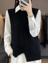 Emily Cashmere Sleeveless Sweater Vest