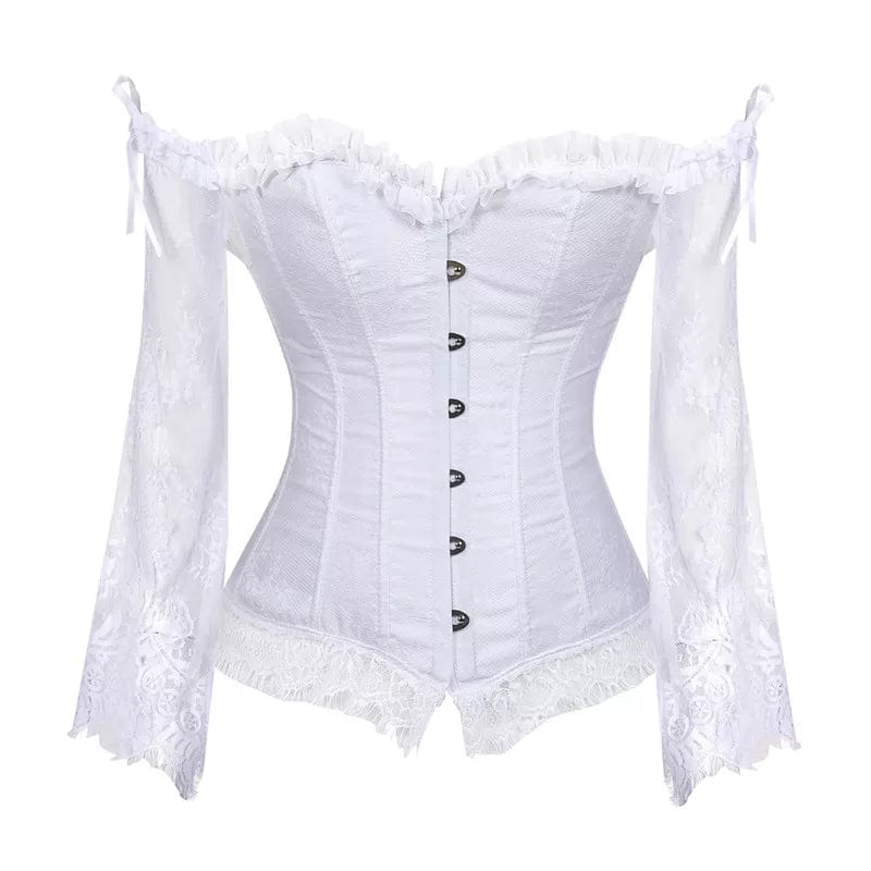 Ava Lace Long Sleeve Corset Top