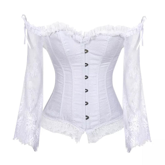 Ava Lace Long Sleeve Corset Top