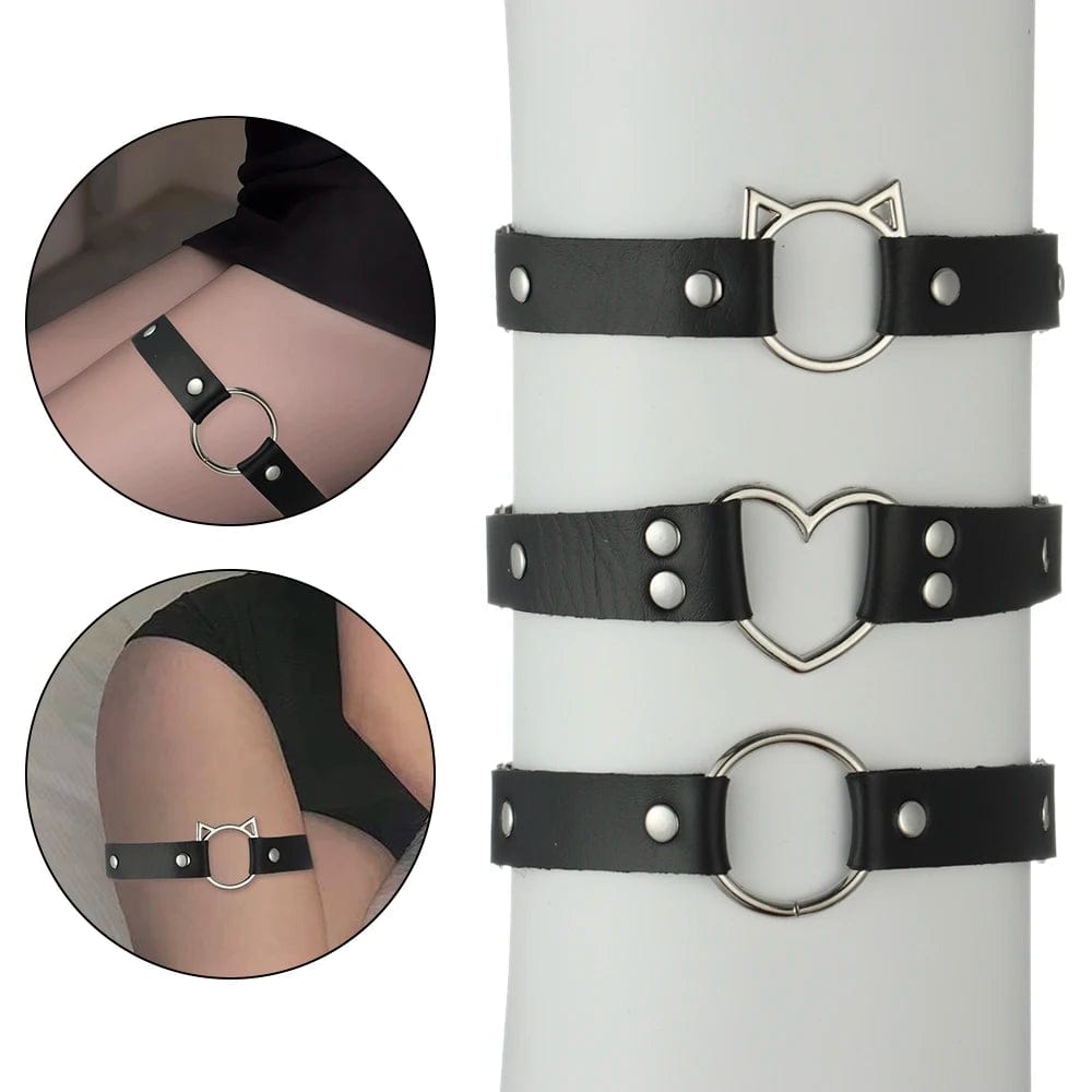 Ivy Leather Leg Garter Strap