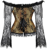 Ava Lace Long Sleeve Corset Top