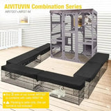 Modern Large Cat Cage - 7 Platforms + 2 Sleeping Houses + Waterproof Roof + Cat Tunnel