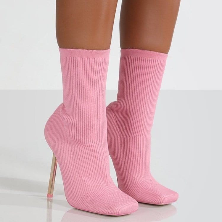 Lily Stiletto Knit Boots
