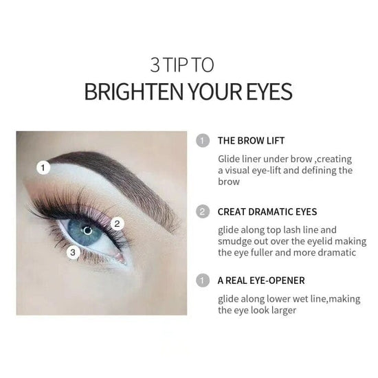Cleo White Eyeliner Pencil - Waterproof