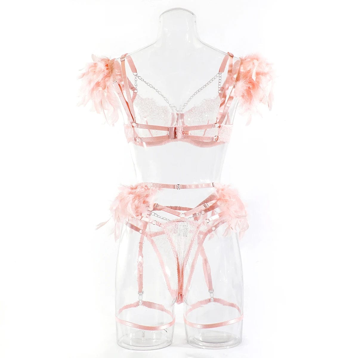 Sweet Feather Lingerie Set - 3-Piece