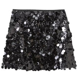 Laila Shiny Sequin High Waist Skirt