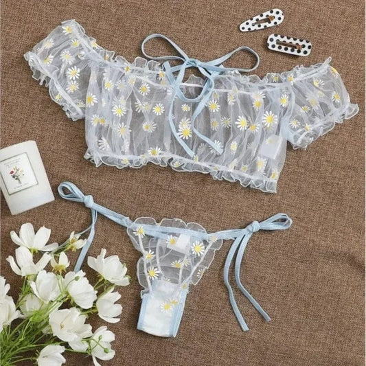 Daisy Floral Lace Lingerie Set