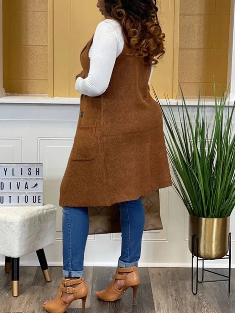 Harper Sleeveless Cardigan Coat