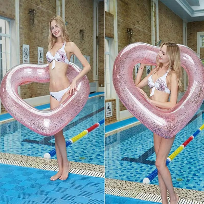 Alexia Inflatable Heart Shaped Pool Float Lounger