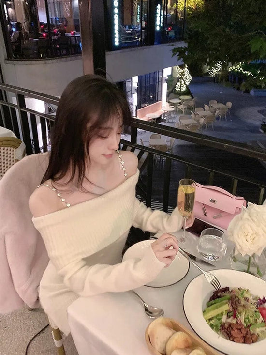 Stacie Knitted Off Shoulder Dress