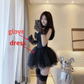  Black Dress + Gloves