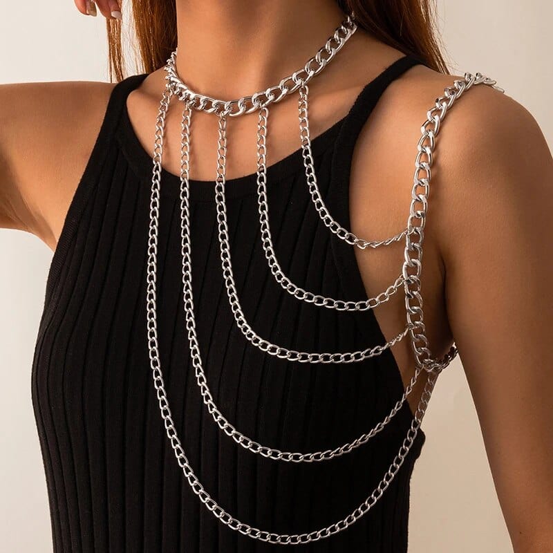 Rosie One-Shoulder Body Chain Necklace