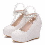 Crystal Queen Platform Pump Heels