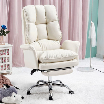 White with Footrest