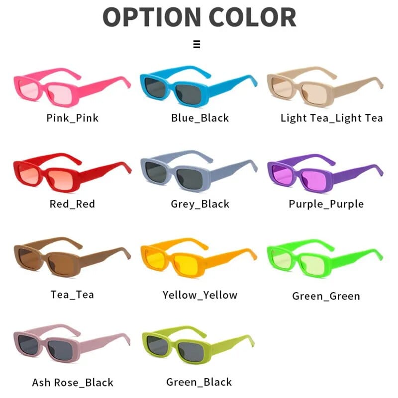 Candy Color Rectangle Sun Glasses