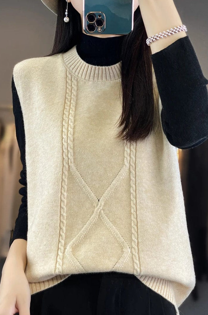 Emily Cashmere Sleeveless Sweater Vest