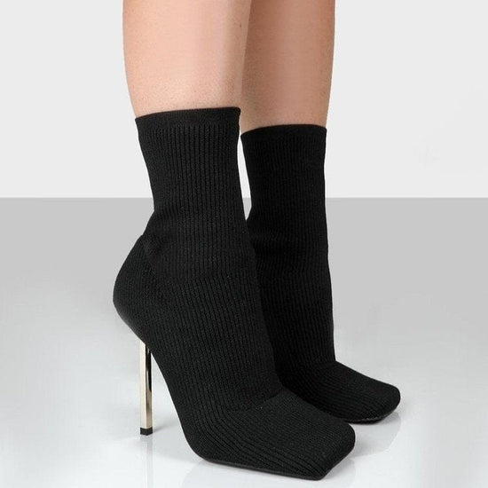 Lily Stiletto Knit Boots