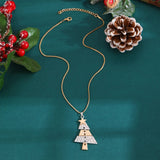 Christmas Tree Pendant Earrings-Necklace Set